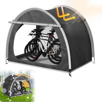 TEMU Bicycle Shed Tent Portable Bicycle Shed, Bike Tent For 4 Bikes, , Outdoor Bike Cover, Waterproof Bike Storage, Tent, For Motorcycle, Garden Tools, Toys, Lawn Mower, 210 X 150x 165 Cm, Black Image