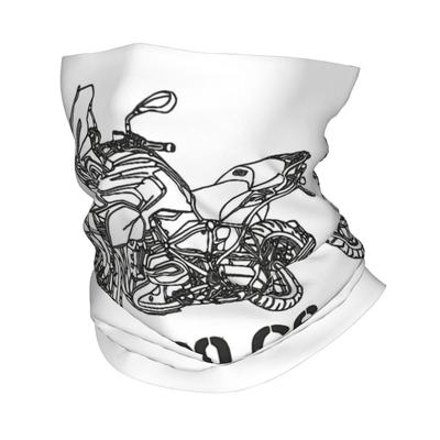 TEMU Gs 1200 Adventure Motorcycle Neck Cover - White Breathable Knit Bandana For Cycling, Hiking & Club Use, Polyester Blend, Unisex Adult, Breathable | Motorcycle Accessories | Knit Texture Image