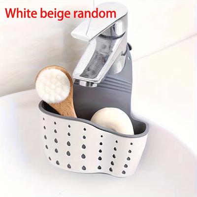 TEMU Oloey Adjustable Silicone Sink Tray-multifunctional Kitchen Organizer, Suitable For Sponges And Supplies, No Batteries Required Image