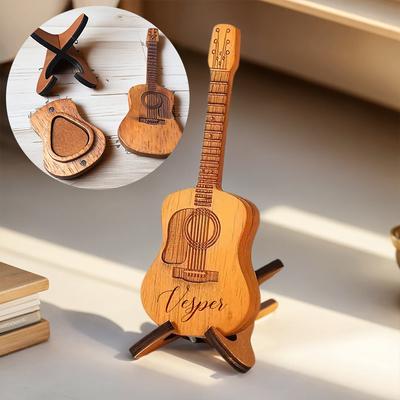 TEMU 1 Set Guitar Lover Gift Set - Includes Engraved Personalized Guitar Picks, Ideal For Anniversaries Or Gifts For Fathers, Brothers, , Or Image