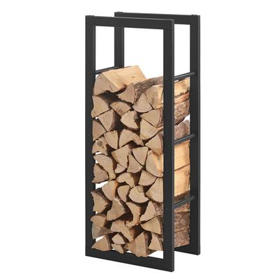 TEMU Firewood Rack Täby Firewood Rack Metal Wood Shelter Stacking Aid For Firewood Wood Storage Firewood Stand Black Image