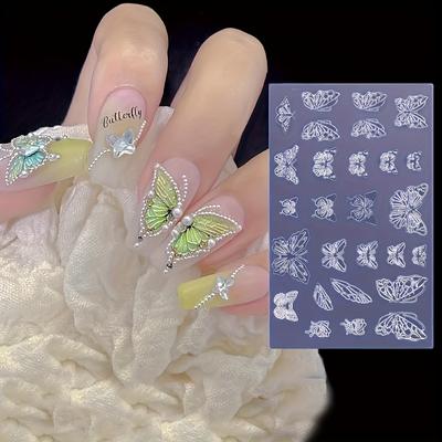 TEMU 1pc 3d Nail Art Mold, Ultra-thin Silicone Nail Art Template Diy Nail Decoration, Nail Design Image