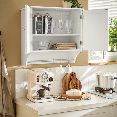 TEMU Sobuy Bzr84-w Wall Cabinet With Doors Bathroom Cabinet Wall Cabinet Bathroom Hanging Cabinet Kitchen Cabinet White Bht . 60x60x30cm Furniture, Furniture For Home Image