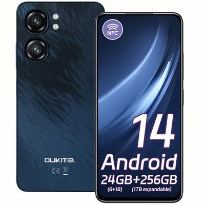 TEMU Oukitel C58 Pro Smartphone, 14, 24gb (6gb Of Real Memory + 18gb Of Virtual Memory) + 256gb Rom, 50mp + 8mp Camera Mobile Phone, 6.7 Inch 90hz Display 5150mah Cell Phone, Nfc/gps/ 4g Image