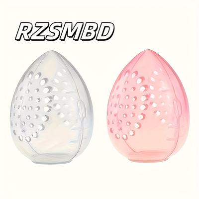 TEMU 2pcs Makeup Sponge Protective Cover - Breathable Beauty Blender Storage Box, , Sponges Moisturized, Durable & Washable Travel Accessory Image