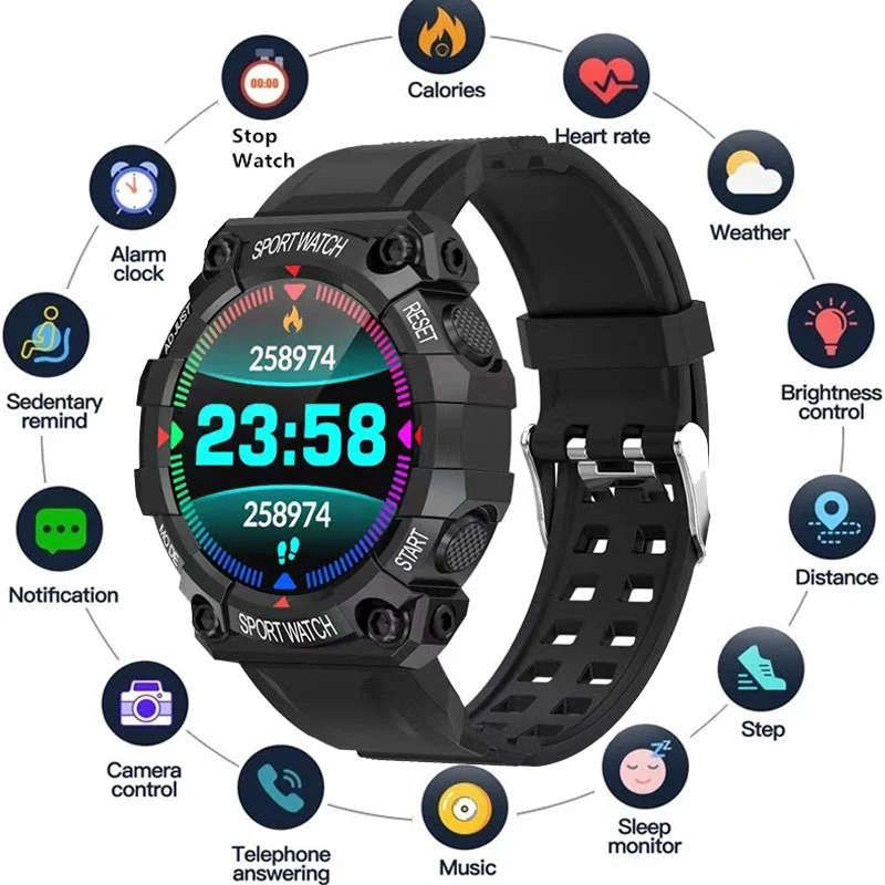 Neue Y56 Smart Uhr Männer Frauen Runde Farbe Bildschirm Bluetooth Herzfrequenz Smart Fitness Tracker Armband Mode Sport Smartwatch Image