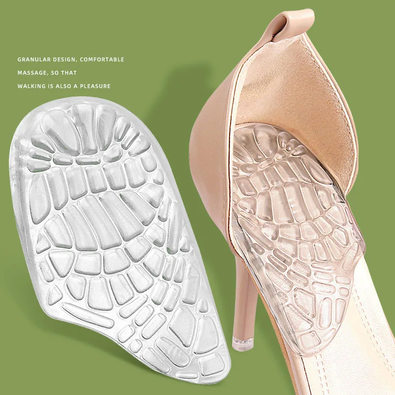 1 Paar Silikon-Fersenschalen – Einlegesohlen für Plantarschmerzen, Fersenschmerzen – Damenkissen und stoßdämpfende Unterstützung Image