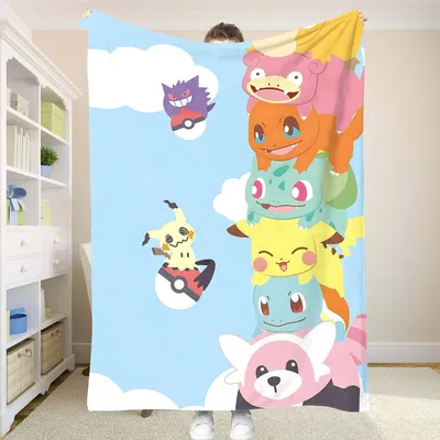Summer Comforter P-Pokemon and Blankets for Decorative Sofa Blanket Bedspread on the Bed Anime Home Decoration Cooling Picnic