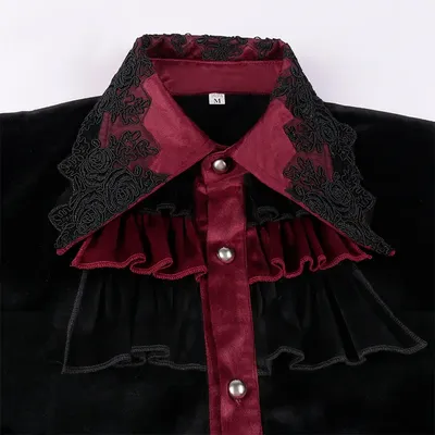 Erwachsene Männer Mittelalter Renaissance Bräutigam Piraten Tunika Top Larp Kostüm Schnürshirt Mittelalter Wikinger Cosplay Top Image
