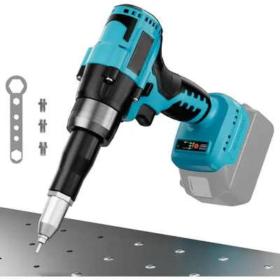 Electric Riveter Gun Cordless Automatic Riveting Tool for Makita 18V Battery for Construction,Metalworking,Home Improvement