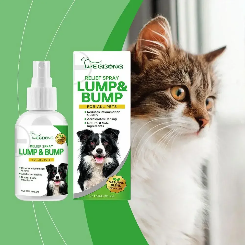 Anti-Juckreiz-Spray für Hunde, beruhigendes Spray, lindert gereizte Haut, juckreiz, sanfte Formel, sicher für Allergien, Haustier-Körperpflege, 89 ml Image