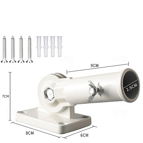 Verstellbarer Fahnenmastenhalter Fahnenmasthalterung für Außenhaus robuster Aluminium Multifunktions-Fahnenmast-Montagehalter rostfrei mit Zubehör 1 Innendurchmesser Image