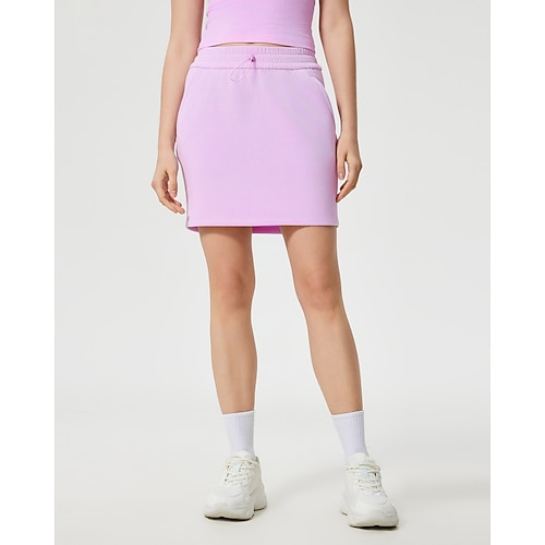 Damen Einfarbig Lässiger Rock Tennisröcke Kordelzug Feuchtigkeitsableitend Atmungsaktiv Tennis Golfspiel Pickleball Schwarz Weiß Rosa Tennisbekleidung Image