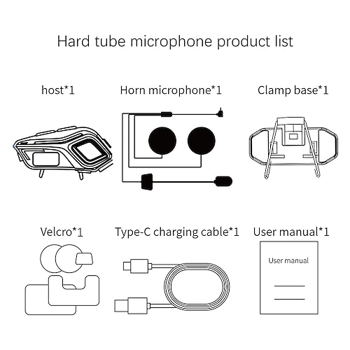 Auricolare Bluetooth per casco con luce LED, impermeabile IPX8, suono HD, assistente vocale, batteria a lunga durata, installazione staccabile - compatibile con caschi integrali e mezzi caschi