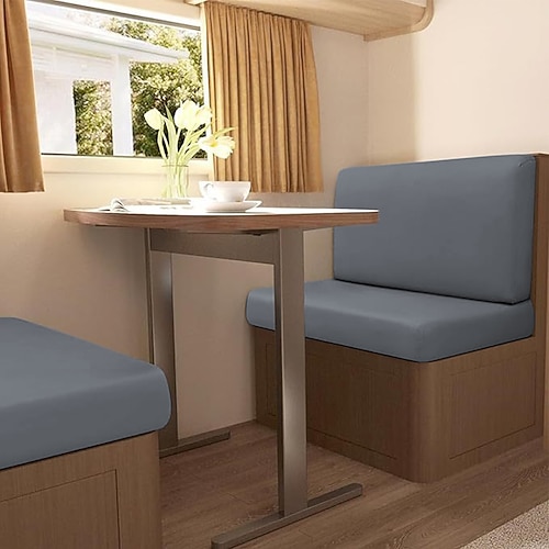 2-teilige, dehnbare Kissenbezüge für Wohnmobil-Essecken, Sofakissenbezüge aus Milchseide – perfekt für Wohnmobilsitze, Sofapolster und Sitzbankkissen – weich, strapazierfähig und einfach anzubringen Image