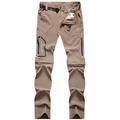 pantaloni convertibili da uomo / zip off pesca all'aperto viaggi escursionismo lavoro cargo pantaloni safari pantaloni estate impermeabile asciugatura rapida leggero traspirante elastan tasca con cerniera elastico in vita fondo