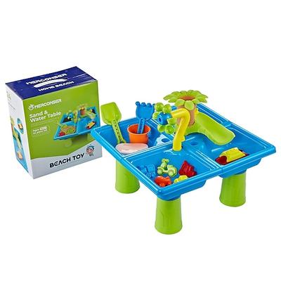 Wassertisch für Kleinkinder von 3–5 bis 1–3 Jahren – Wassertisch für Kinder im Freien – Sand-Sensoriktisch, Strand-/Sommerspielzeug, Sandkasten-Aktivitätstisch, Wasserspielzeug für draußen, Image