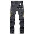 pantaloni convertibili da uomo / zip off pesca all'aperto viaggi escursionismo lavoro cargo pantaloni safari pantaloni estate impermeabile asciugatura rapida leggero traspirante elastan tasca con cerniera elastico in vita fondo