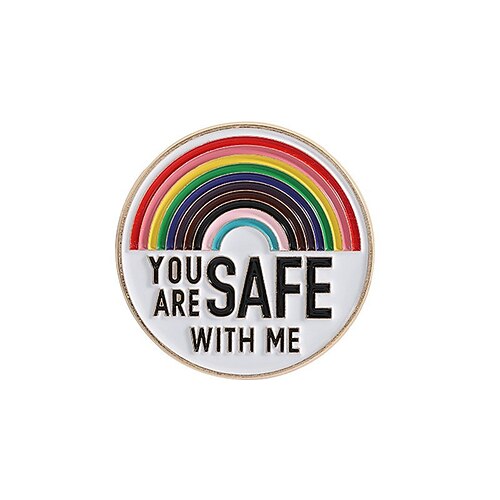 Pride Month LGBTQ Regenbogen-Pin für Liebe, Einheit und Stolz, ca. 3 x 3 cm Image