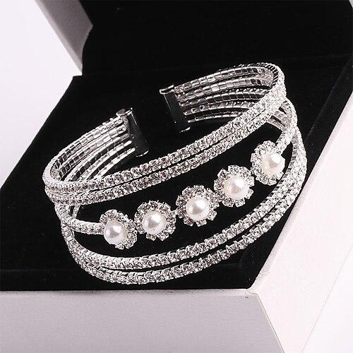 Damen Armband Schick Kostbar Elegant Stilvoll Legierung Armband Schmuck Silber / Gold Für Party