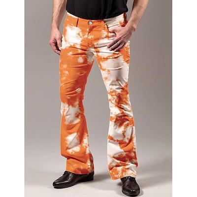 Retro Vintage 1970er Groovy Schlaghosen Disco Mittlere Hüfthöhe Psychedelisch Herren Halloween Karneval Urlaub Musikfestival Festival Erwachsene Hose Image