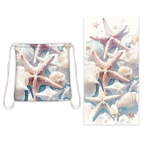 bedrucktes Strandtuch, leichte, schnelltrocknende, sandfreie Stranddecke, ideal für Reisen, Pool und den Einsatz im Freien Image