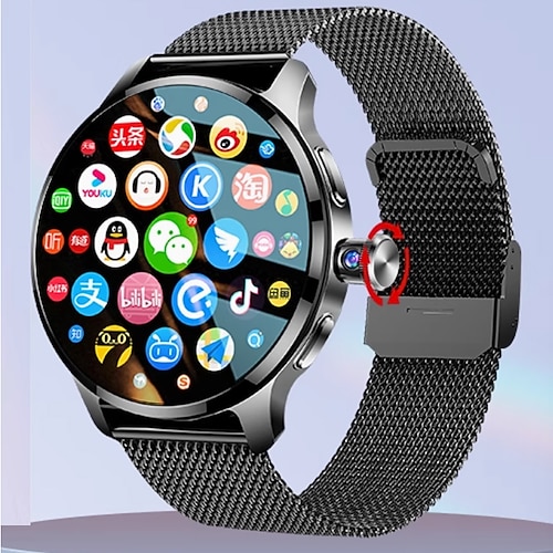 Smartwatch mit 1,89 AMOLED Bildschirm 4G SIM Unterstützung drehbare Kamera GPS WiFi Bluetooth-Anruf App-Download kompatibel mit Android Valentinstagsgeschenk Image
