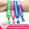 100 Pcs Customized Printing Nylon Bracelet Personalized Printed Ribbon Lanyard Custom Colored
