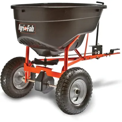 45-0463 130 lb. Tow-Behind Lawn & Garden Broadcast Spreader for Seed,Fertilizer,Salt,Ice Melt; Easy