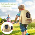 Golden Retriever Display a LED Guscio rigido Intelligente Bluetooth Occhi luminosi Zaino Ragazza