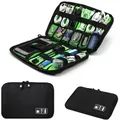 1Pc Nero Verde Borsa di Immagazzinaggio Accessorio Elettronico Organizzatore Cavo Dati USB Portatile
