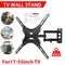Staffa TV Per TV da 17-55 pollici Staffa universale per montaggio a parete TV retrattile Monitor LCD