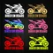 "Biker on Board" Adesivi decorativi riflettenti per auto Decor Moto Moto Scooter Auto Body Window