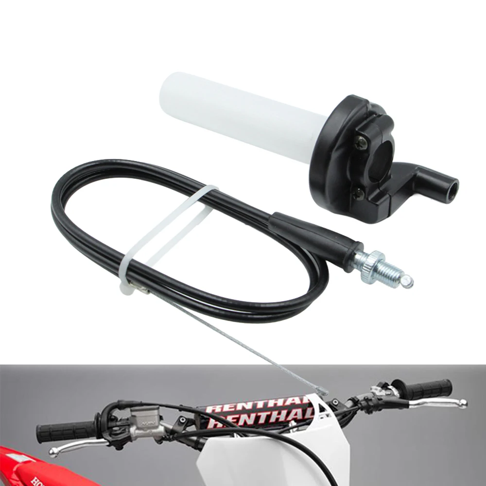 Tubo di impugnatura dell'acceleratore dell'acceleratore a rotazione del motociclo con alloggiamento del supporto del cavo dell'acceleratore per motocross Dirt Pit Bike Quad ATV Buggy