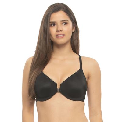 Plus Size Women's Tempting Unlined Front Close Minimizer Bra by Paramour by Felina in Black Blk (Size 38 DD)