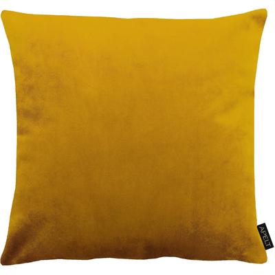 Kissenhülle APELT "Castello, Uni Samt" Gr. 2, gelb, B:46cm L:46cm, Polyester, Bezug: 100% Polyester, Kissenbezüge, Kissenhülle ohne Füllung, 1 Stück Image