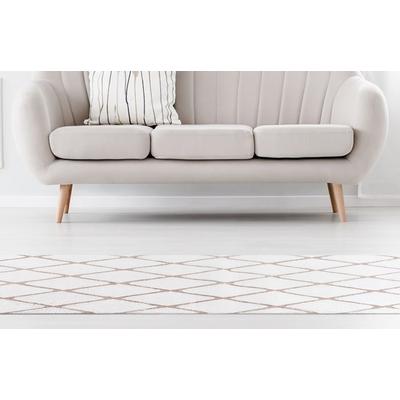 Teppich ME GUSTA "Vivica 200" Gr. 31, grau (taupe, weiß), B:80cm H:20mm L:250cm, Kunstfaser, Teppiche, besonders weich durch Microfaser, Wohnzimmer Image