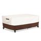 Osileyo Outdoor Patio Coffee Table Cover, Waterproof Rectangular Patio Side Table Cover,Patio Furniture Covers,42 x 26 x 16 inch,Beige & Brown