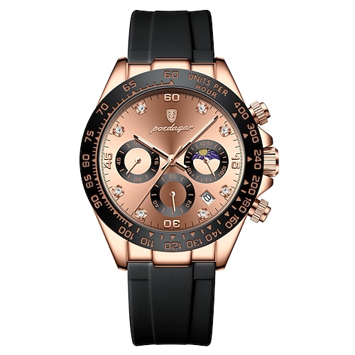 Montre de luxe pour homme, chronographe, étanche, lumineuse, date, montre-bracelet pour homme, sport de plein air, acier inoxydable, montres à quartz pour homme