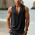 Homme Débardeur Sous-Vêtements T-shirt sans manches Sans manches Col en V Été Uni Mode Designer Basique Classique Vacances Rue Sortir Noir T-shirt haut de gamme pour homme