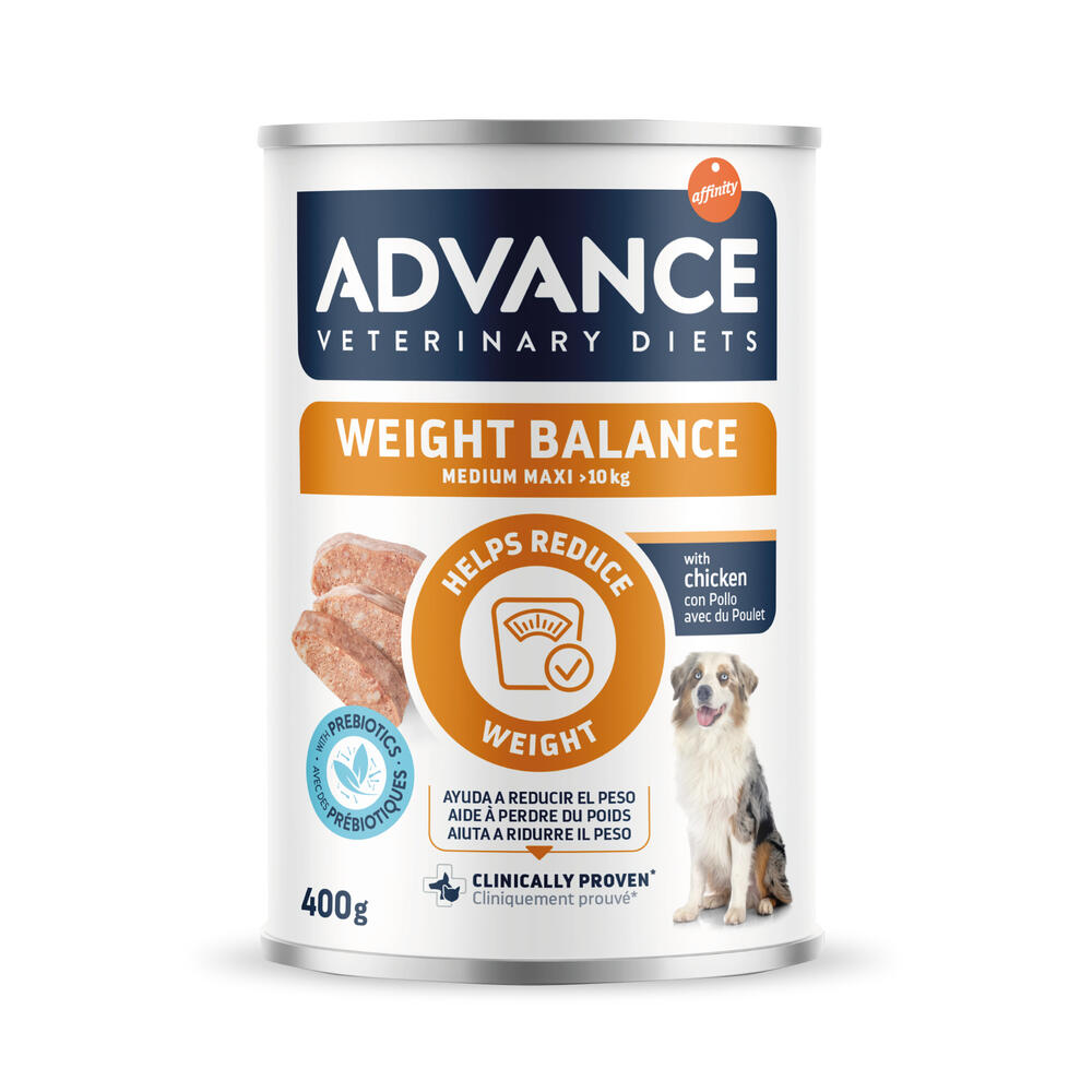 Advance Veterinary Diets Weight Balance Medium/Maxi umido cane - 400 g