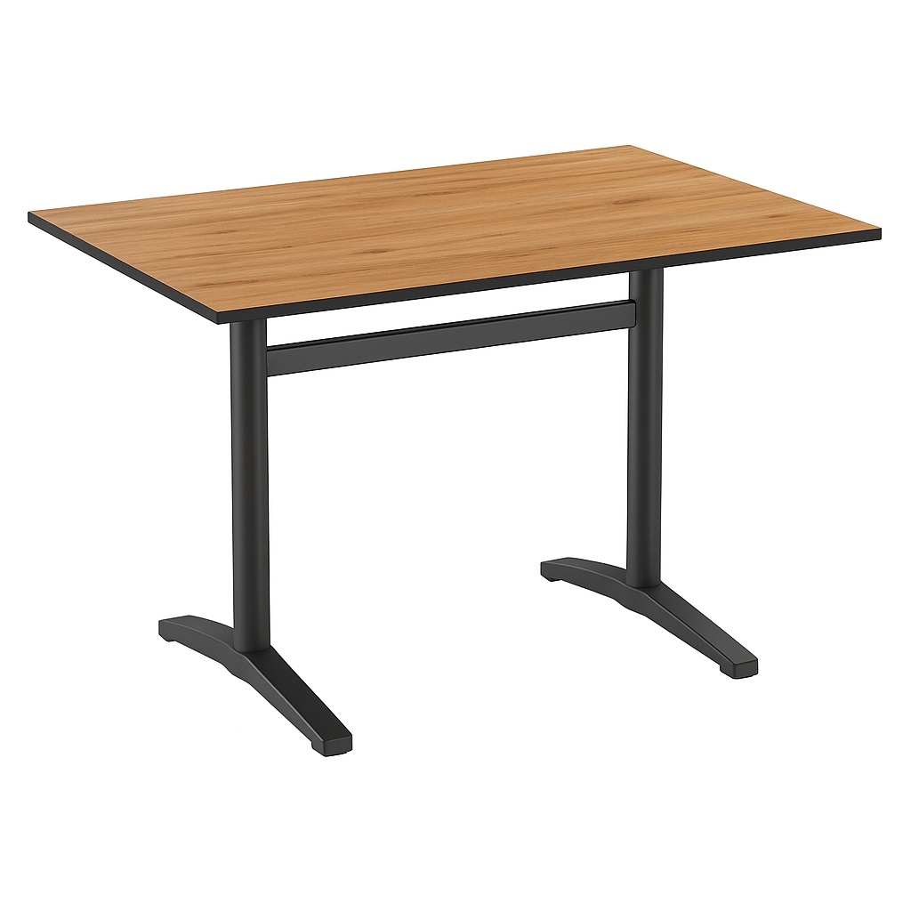 BIG Möbel GmbH Gastro Outdoor Terrassentisch Richard Double | 120x70 cm | HPL Compact Eiche Natur | Made in Germany Image