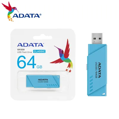 ADATA UV230 USB-Flash-Laufwerk 64 GB USB 2.0 Pen Drive Blaue, hochkompatible Original-Flash-Disk für Image