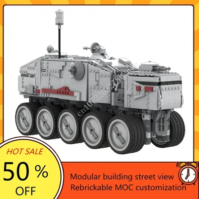 1816PCS klon turbo tank Raum Krieg Waffe MOC SpaceShip Schlacht Modell Baustein Architektur DIY Image