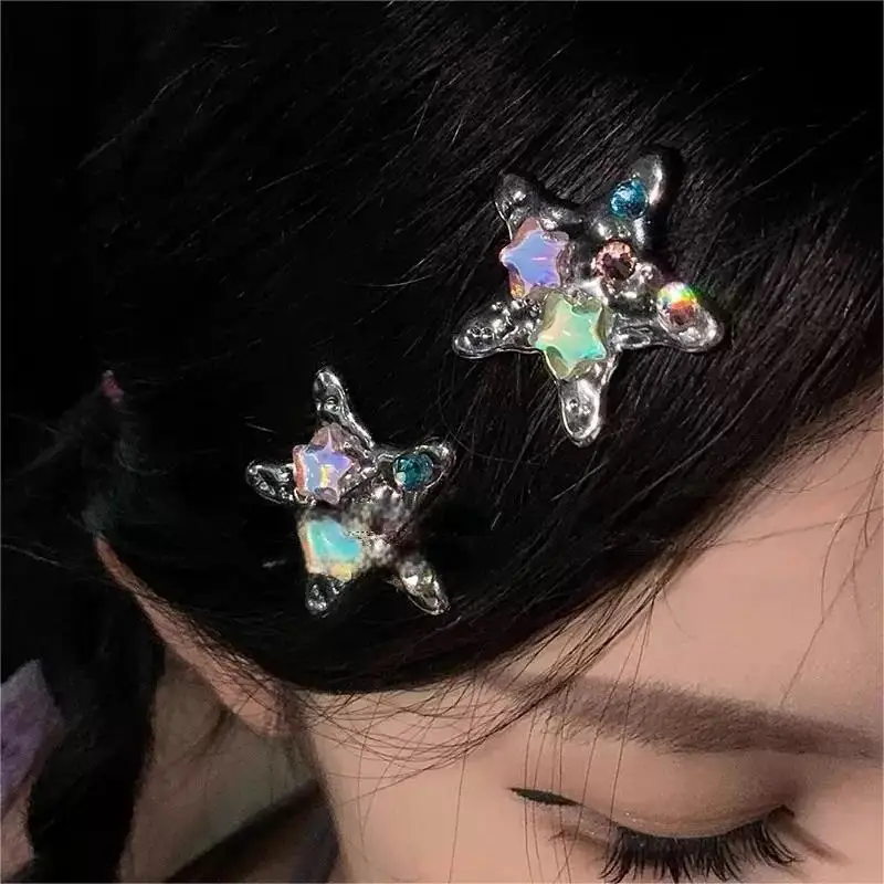 Urlaub am Meer Temperament Perle Strass Rose Stern Haarnadel Haarschmuck für Frauen Image