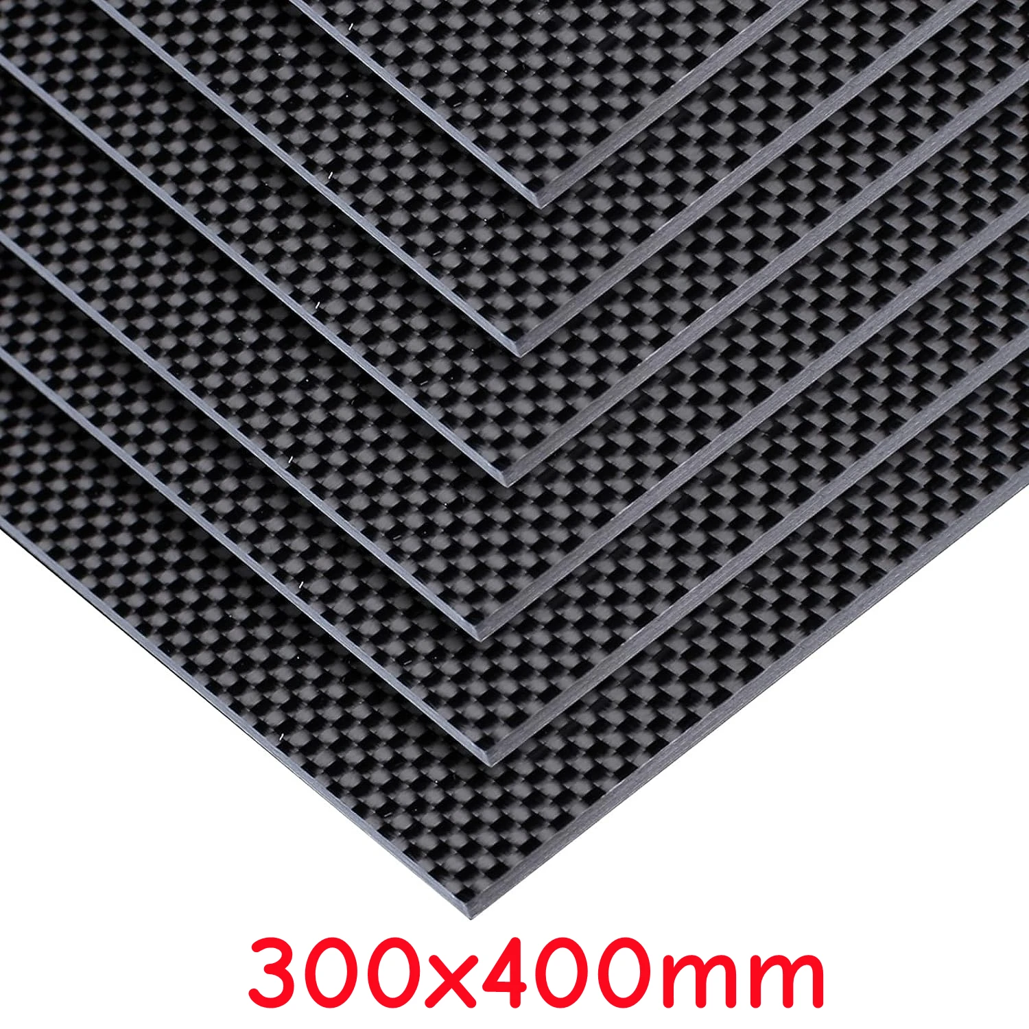 Hochfeste 300 x 400 mm, 0,5 mm, 1/2/3/4/5/6/7/8/9/10 mm Dicke, reines Kohlefaser-Blech, Plattenplatine, leichtes Material Image