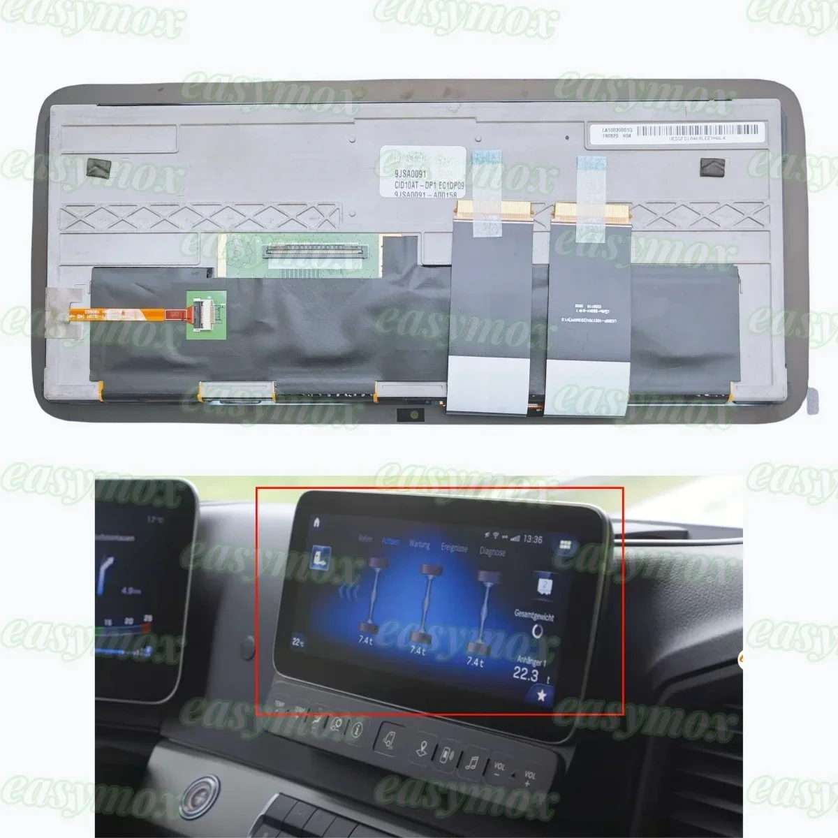 10,25 Zoll LCD-Display für Mercedes Benz Actros MP5 LKW H-MH Auto-DVD-Navigation mit Touchscreen-Reparatur A 0004462 Image