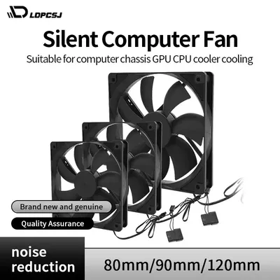 80mm 90mm 120mm Quiet Computer Fan Silent PC Fans For Computer PC Case GPU CPU Cooler Radiator Cooling