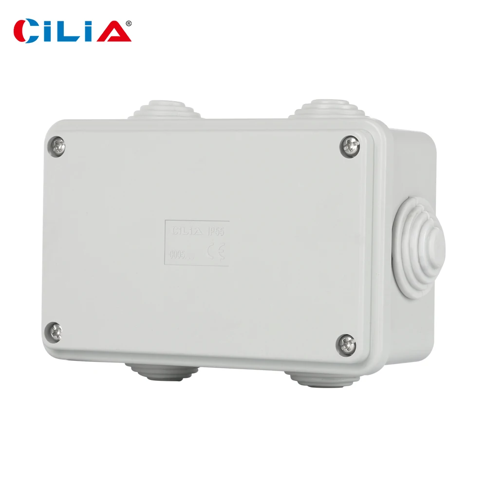 CILIA 5 Stück wasserdichte Anschlussdose, IP55-Außen-Elektrokasten, langlebiges PC-Kunststoffgehäuse für den Innen- und Außenbereich, kein Openi Image