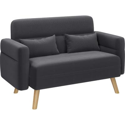 Yaheetech - 2-Sitzer Sofa Clubsofa Kleines Polstersofa mit 2 Lendenkissen Modernes Sitzmöbel Image